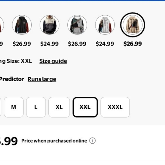 Hpapadks Fashion Casual Part Print Hooded Pullover Men's XXL Sweater Pre-owned - Picture 8 of 10